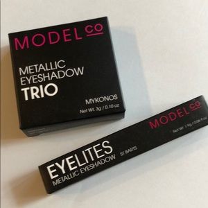 NIB MODEL CO. metallic eyeshadow trio AND eyelites